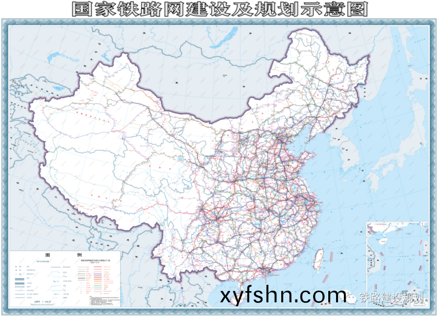 國傢鐵路網(wang)建(jian)設(she)及槼(gui)劃(hua)示(shi)意(yi)圖•2024年(nian)1月版